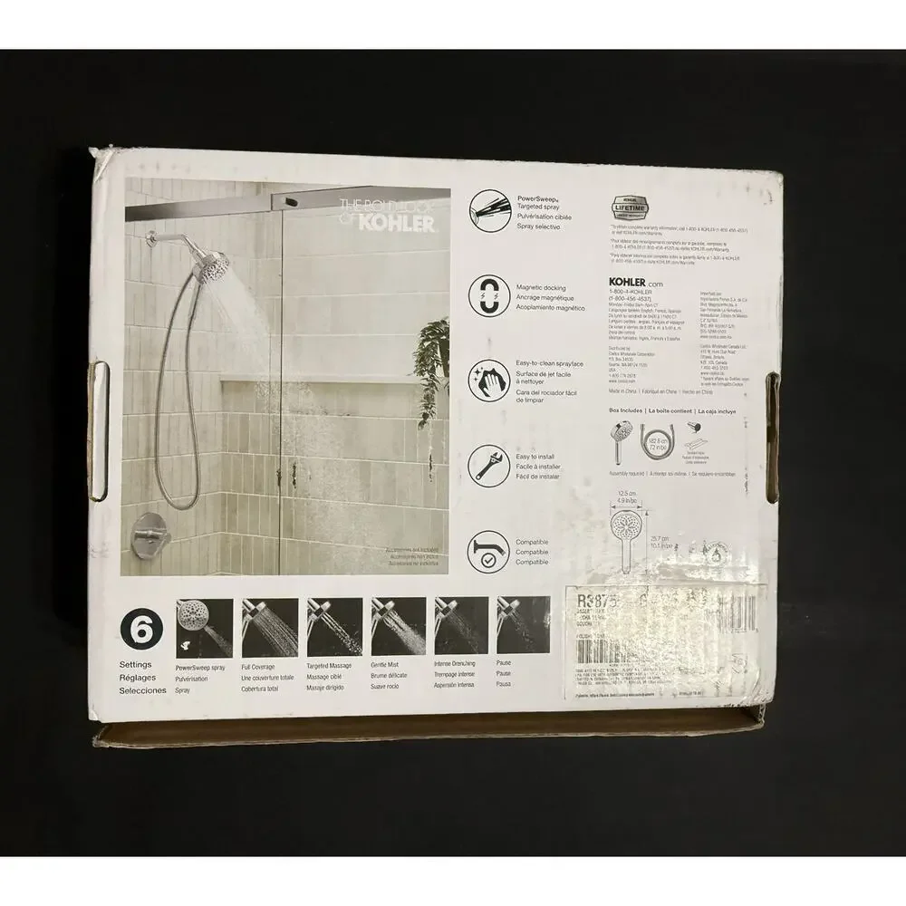 Kohler Assert R38755-G-CP 6-Function Handshower Kit Chrome Open Box